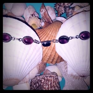 Silver and Amethyst Bracelet